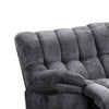 Heya Manual Recliner Sofa | Pillow Tufted Dark Gray Polyester | 92"