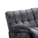Heya Manual Recliner Sofa | Pillow Tufted Dark Gray Polyester | 92"