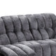 Heya Manual Recliner Sofa | Pillow Tufted Dark Gray Polyester | 92"