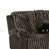 Jeya Manual Recliner Loveseat with Console | Brown Faux Fur Fabric | 73"