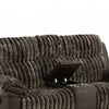 Jeya Manual Recliner Loveseat with Console | Brown Faux Fur Fabric | 73"
