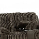 Jeya Manual Recliner Loveseat with Console | Brown Faux Fur Fabric | 73"