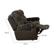 Jeya Manual Recliner Loveseat with Console | Brown Faux Fur Fabric | 73"
