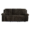 Jeya Manual Recliner Sofa | Wide Wale Faux Fur Fabric | Brown | 83"