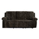 Jeya Manual Recliner Sofa | Wide Wale Faux Fur Fabric | Brown | 83"