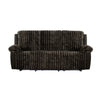 Jeya Manual Recliner Sofa | Wide Wale Faux Fur Fabric | Brown | 83"