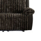Jeya Manual Recliner Sofa | Wide Wale Faux Fur Fabric | Brown | 83"