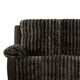Jeya Manual Recliner Sofa | Wide Wale Faux Fur Fabric | Brown | 83"