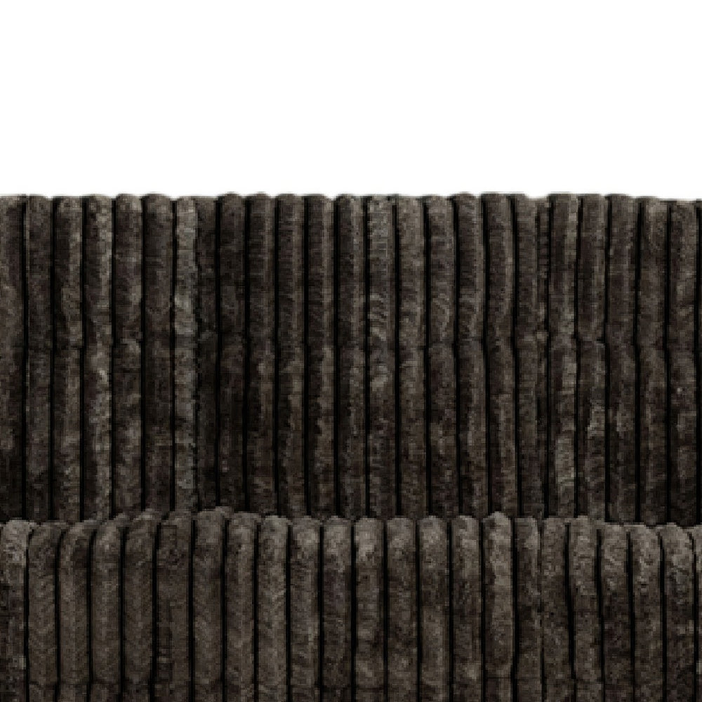 Jeya Manual Recliner Sofa | Wide Wale Faux Fur Fabric | Brown | 83"