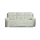 Jeya Manual Recliner Sofa | Plush Wide Wale Faux Fur | Light Gray | 83"
