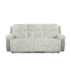 Jeya Manual Recliner Sofa | Plush Wide Wale Faux Fur | Light Gray | 83"