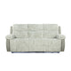 Jeya Manual Recliner Sofa | Plush Wide Wale Faux Fur | Light Gray | 83"