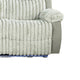 Jeya Manual Recliner Sofa | Plush Wide Wale Faux Fur | Light Gray | 83"