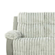 Jeya Manual Recliner Sofa | Plush Wide Wale Faux Fur | Light Gray | 83"