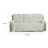 Jeya Manual Recliner Sofa | Plush Wide Wale Faux Fur | Light Gray | 83"