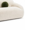 Dera Modern Sofa | Olive Green Pillow | S& Beige Faux Fur | 84"