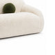 Dera Modern Sofa | Olive Green Pillow | S& Beige Faux Fur | 84"