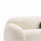Dera Modern Sofa | Olive Green Pillow | S& Beige Faux Fur | 84"