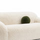 Dera Modern Sofa | Olive Green Pillow | S& Beige Faux Fur | 84"