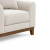 Wera Accent Sofa Chair with 1 Pillow | Light Gray Chenille | Brown Legs