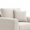 Wera Accent Sofa Chair with 1 Pillow | Light Gray Chenille | Brown Legs