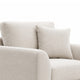 Wera Accent Sofa Chair with 1 Pillow | Light Gray Chenille | Brown Legs