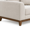 Wera Accent Sofa Chair with 1 Pillow | Light Gray Chenille | Brown Legs