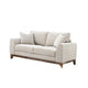 Wera Accent Loveseat with 2 Pillows | Light Gray Chenille | 65"