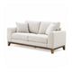 Wera Accent Loveseat with 2 Pillows | Light Gray Chenille | 65"