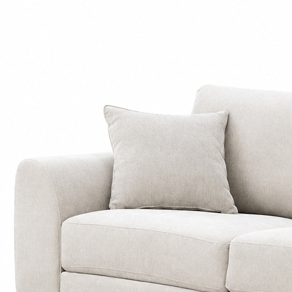 Wera Accent Loveseat with 2 Pillows | Light Gray Chenille | 65"
