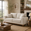 Wera Accent Loveseat with 2 Pillows | Light Gray Chenille | 65"