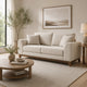 Wera Accent Loveseat with 2 Pillows | Light Gray Chenille | 65"