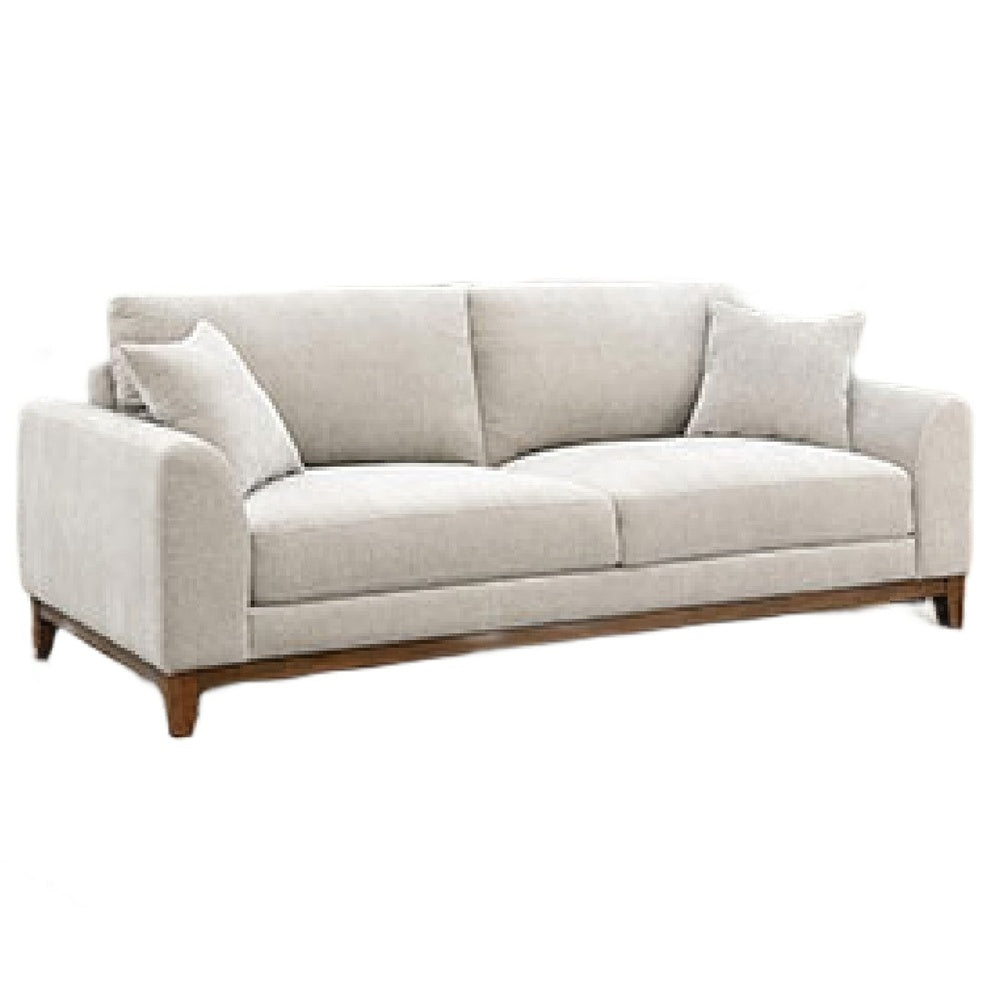 Wera Accent Sofa with 2 Pillows | Light Gray Chenille | 84"