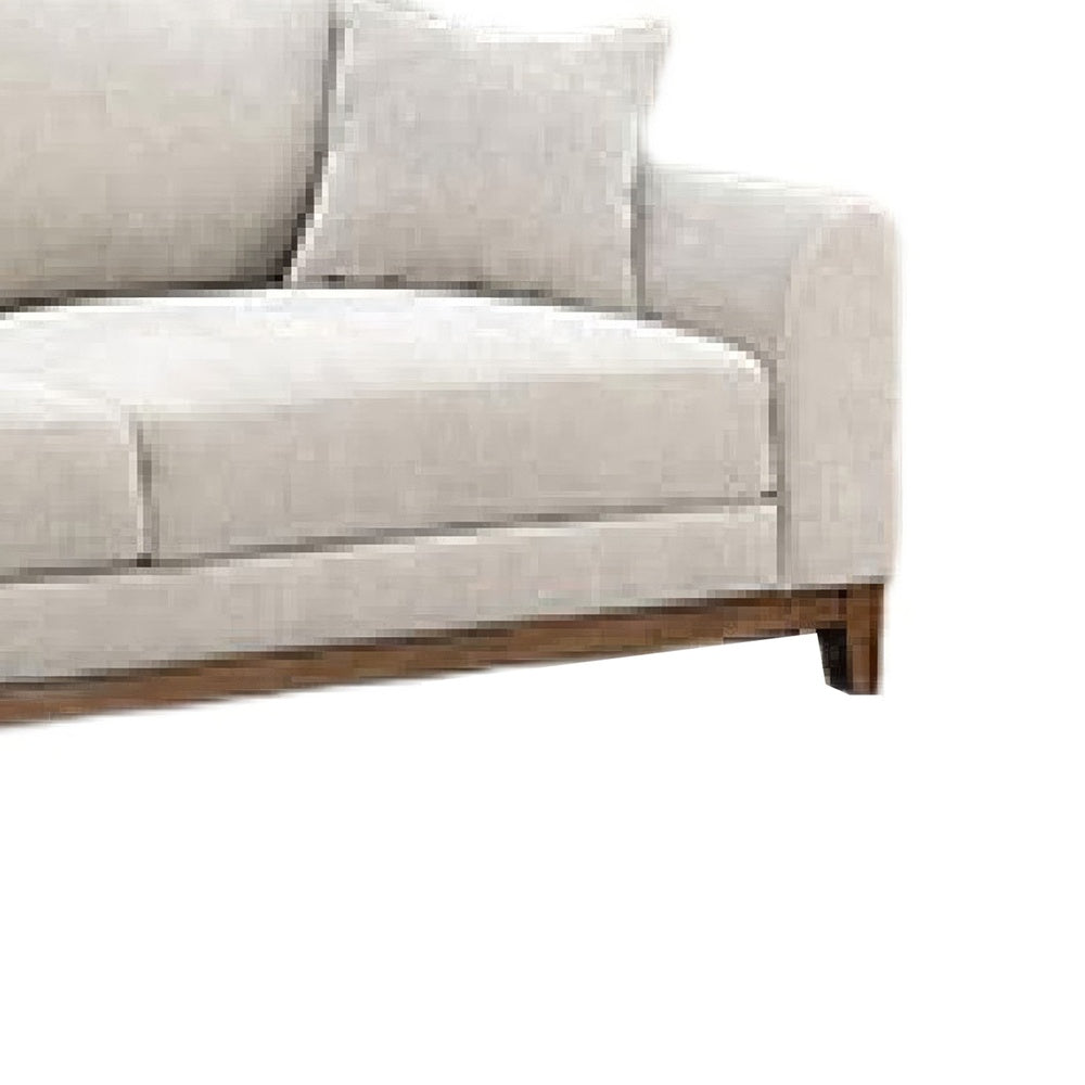 Wera Accent Sofa with 2 Pillows | Light Gray Chenille | 84"