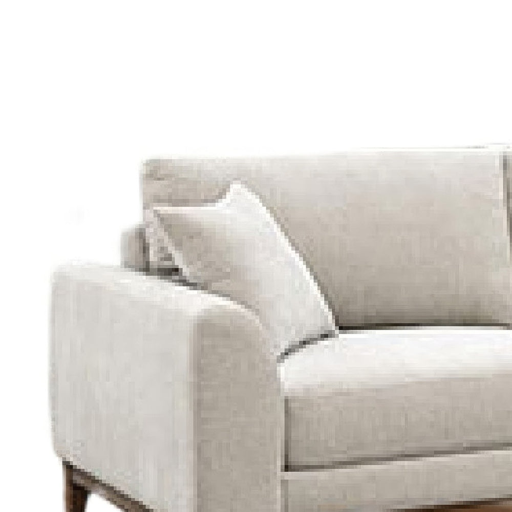 Wera Accent Sofa with 2 Pillows | Light Gray Chenille | 84"