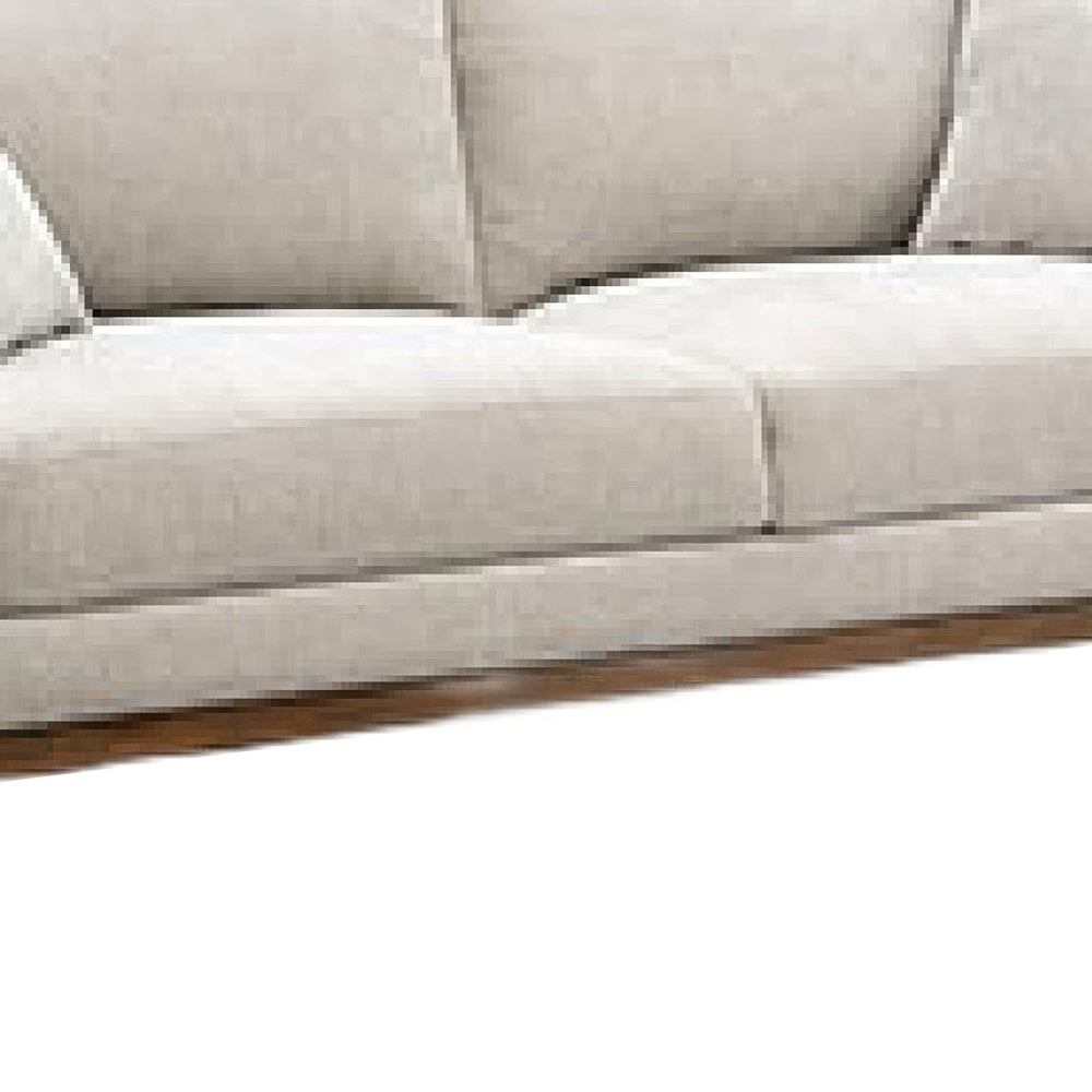 Wera Accent Sofa with 2 Pillows | Light Gray Chenille | 84"