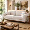Wera Accent Sofa with 2 Pillows | Light Gray Chenille | 84"
