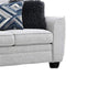 Eny Sofa | 4 Accent Pillows | Light Gray Chenille | Black Legs | 84"