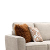 Eny Loveseat with 3 Pillows | Taupe Brown Chenille | Black Legs | 64"