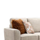 Eny Loveseat with 3 Pillows | Taupe Brown Chenille | Black Legs | 64"