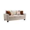 Eny Sofa with 4 Pillows | Taupe Brown Chenille | Black Legs | 84"