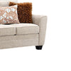 Eny Sofa with 4 Pillows | Taupe Brown Chenille | Black Legs | 84"