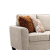 Eny Sofa with 4 Pillows | Taupe Brown Chenille | Black Legs | 84"