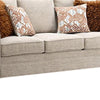 Eny Sofa with 4 Pillows | Taupe Brown Chenille | Black Legs | 84"