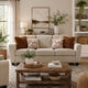 Eny Sofa with 4 Pillows | Taupe Brown Chenille | Black Legs | 84"