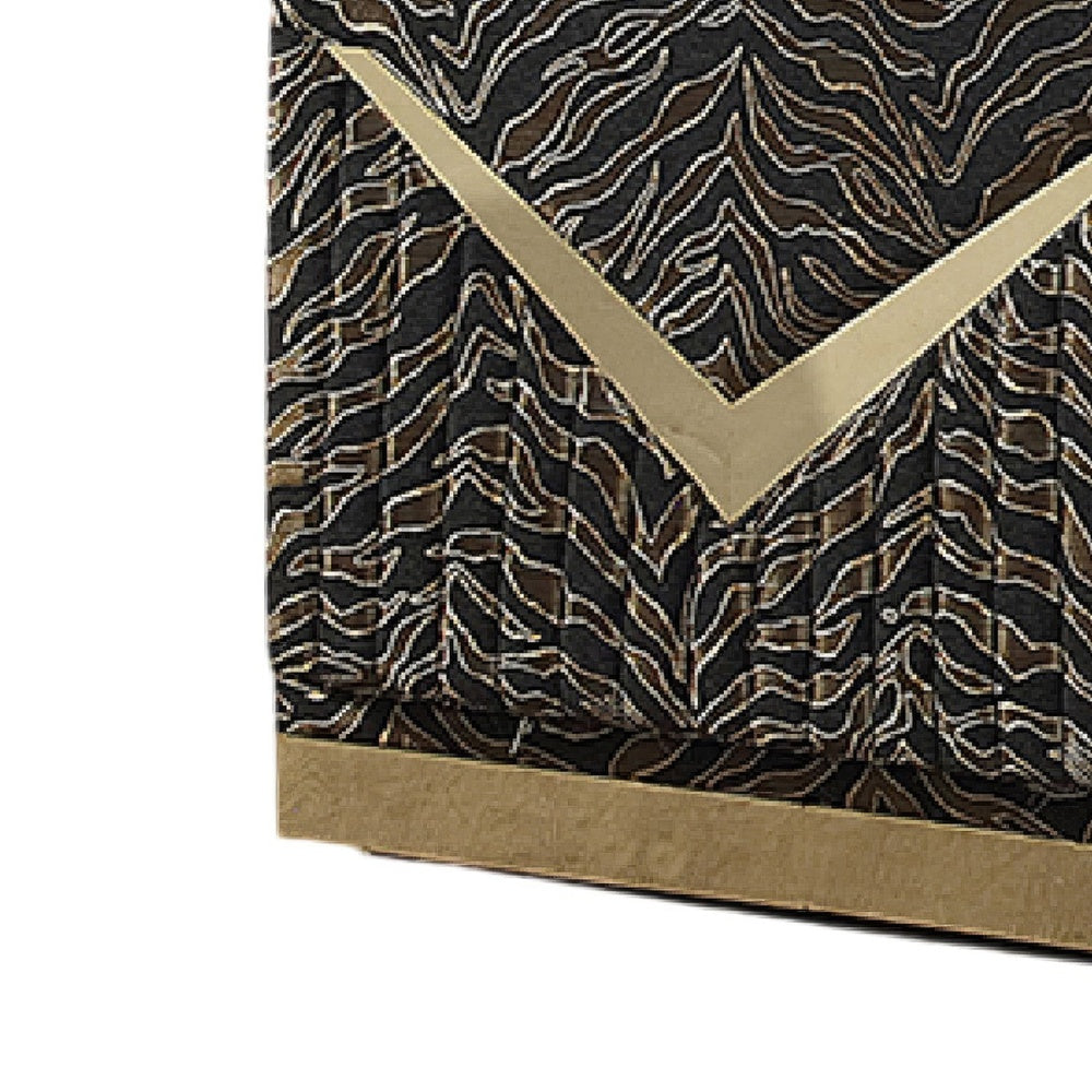 Dero Sofa Chair | Glam Black Velvet | Gold Zebra Print Panels