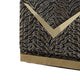 Dero Sofa Chair | Glam Black Velvet | Gold Zebra Print Panels