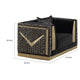 Dero Sofa Chair | Glam Black Velvet | Gold Zebra Print Panels