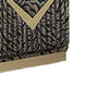 Dero Loveseat | 3 Pillows | Black Velvet | Gold Zebra Print Panels | 66"