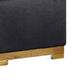 Vysa Loveseat with 2 Pillows | Barrel Back | Gold Base | 68" Black